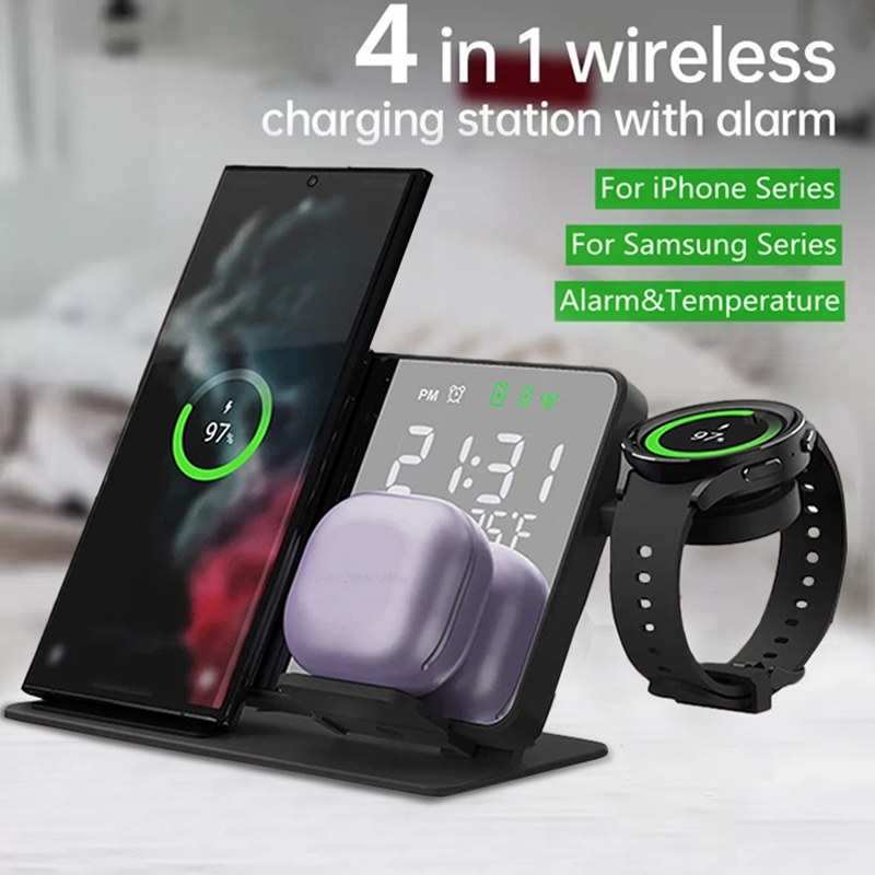 Smartwatch Ac - Caricabatterie wireless Sveglia Supporto Stazione di