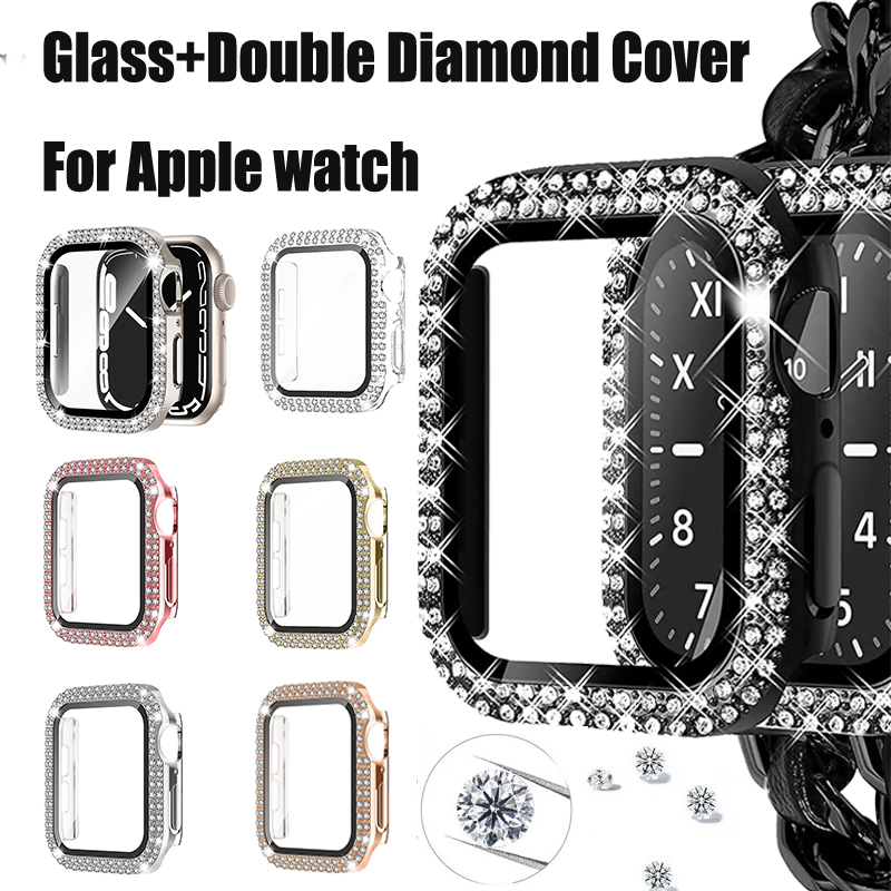 Apple Smartwatch Accessories - Vetro + copertura diamante per custodia