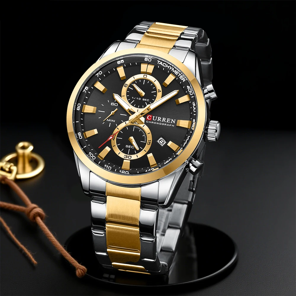 Accessories With Watch - CURREN Casual Quarzo Crono Orologi sportivi