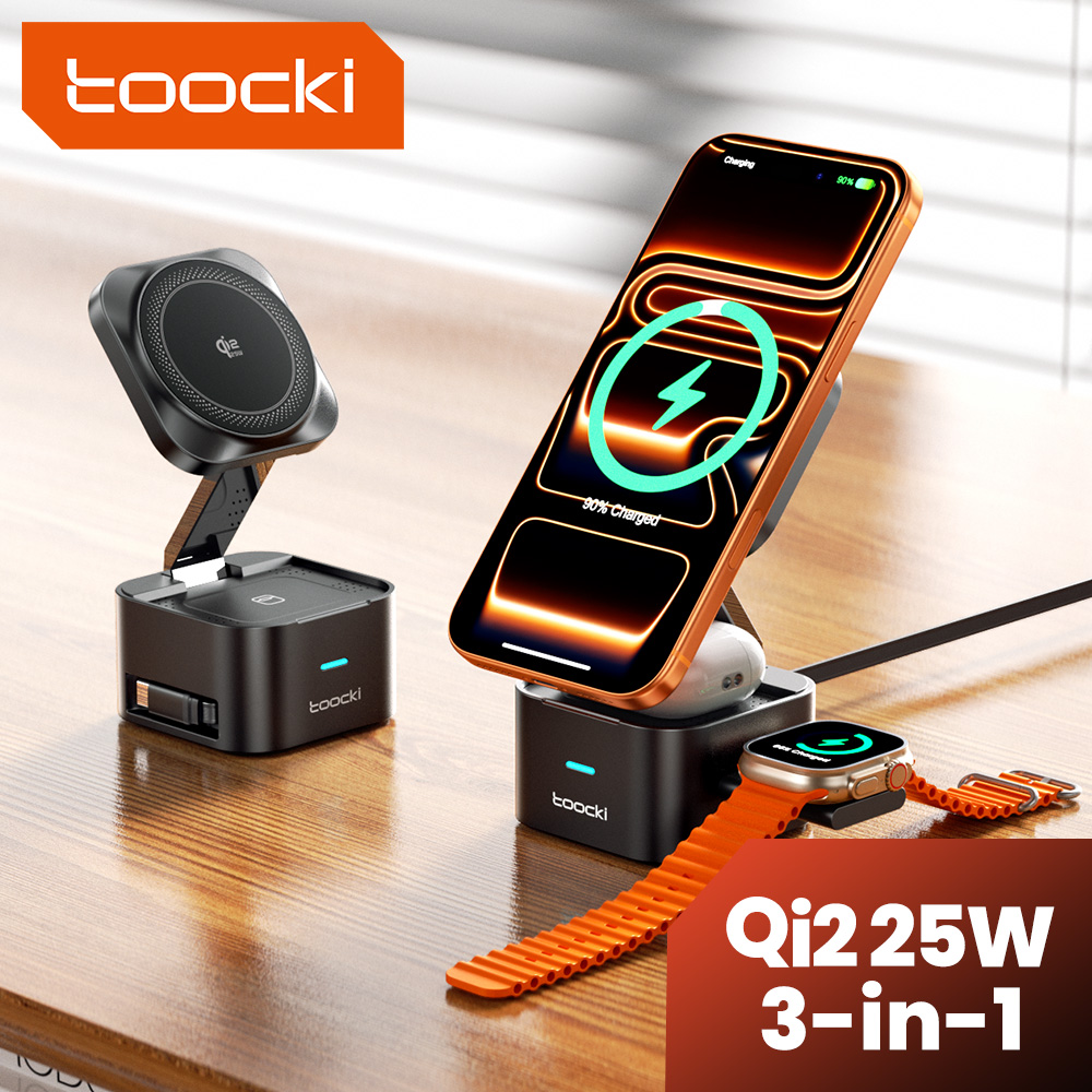 Smartwatch Ac - Caricatore Wireless Toocki QI2.2 25W per
