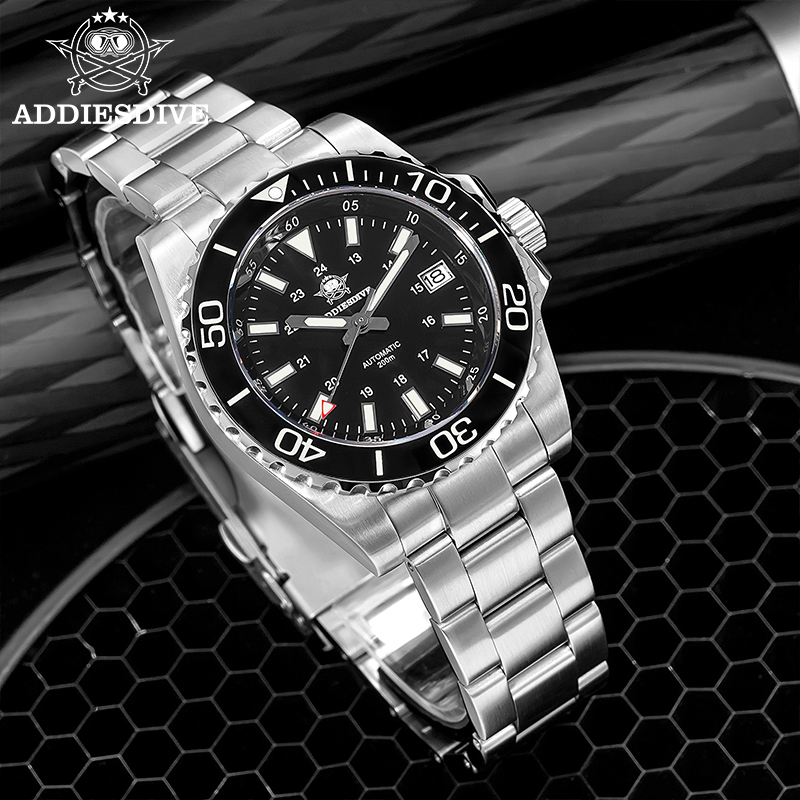 Accessories With Watch - ADDIESDIVE Orologio da uomo 8215 Zaffiro
