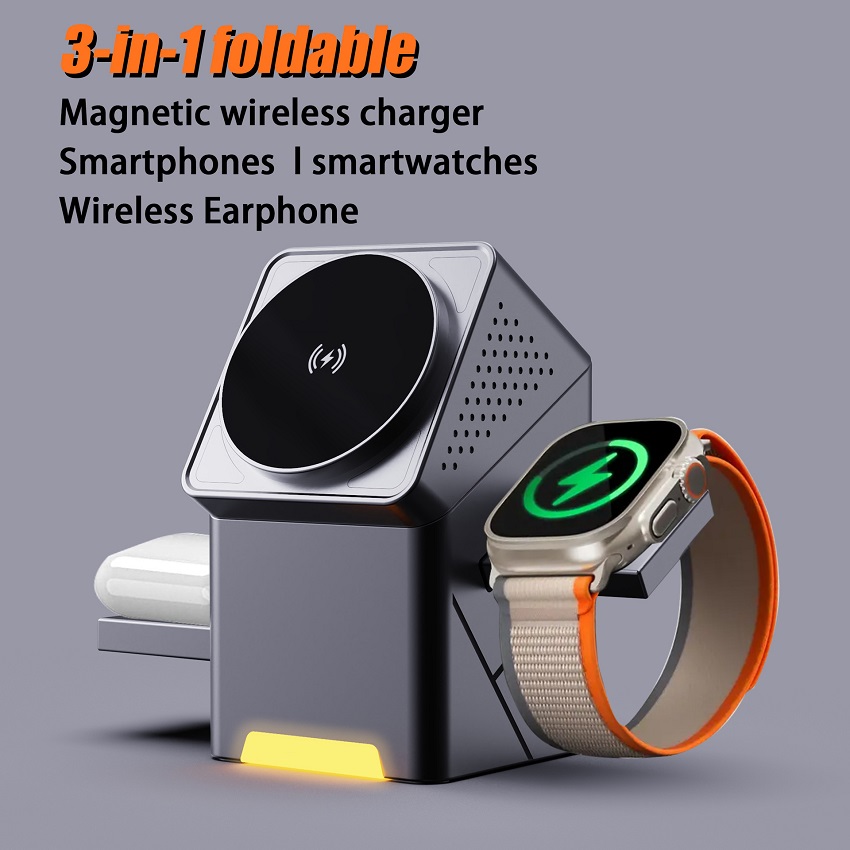 Smartwatch Ac - Caricatore Wireless Magnetico 3 in 1